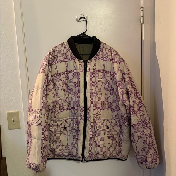 Obey Men's Khaki Puffer Jacket - Picture 10 of 14